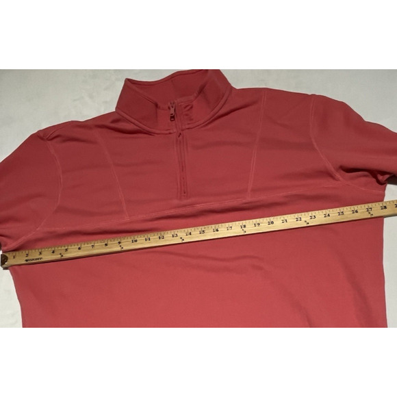 Vineyard Vines Long Sleeve Pullover Shirt Mens XXL Coral 1/4 Zip Mock Neck - Picture 7 of 12